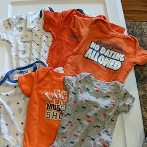Orange and Blue onesies